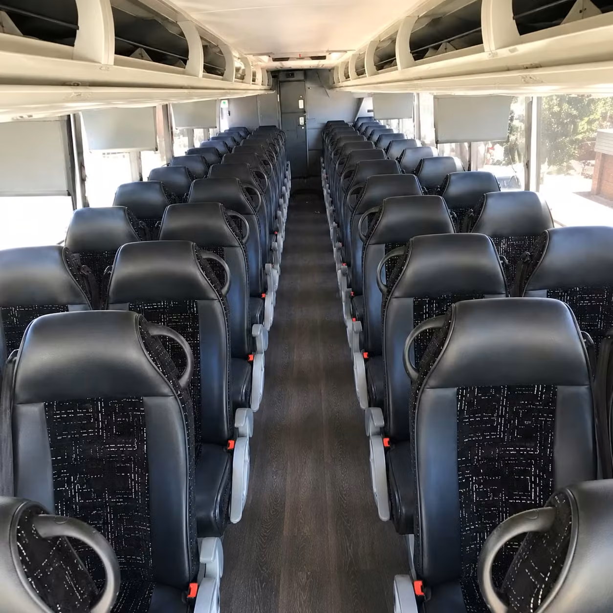 56 passenger charter bus interior