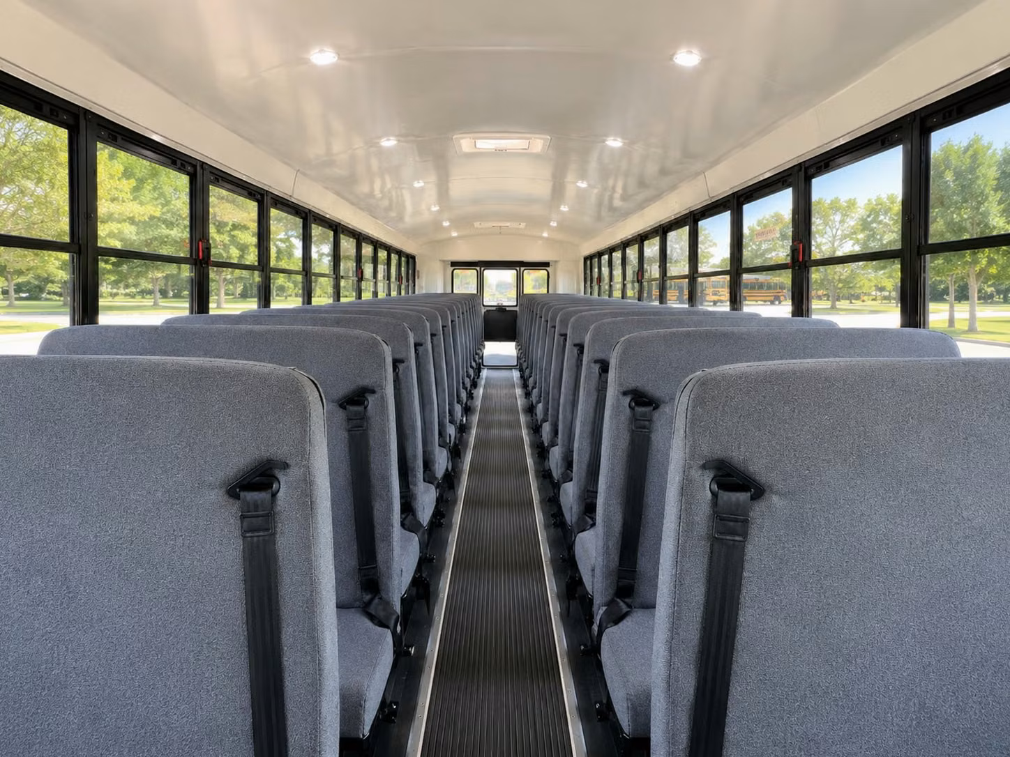 school bus inside